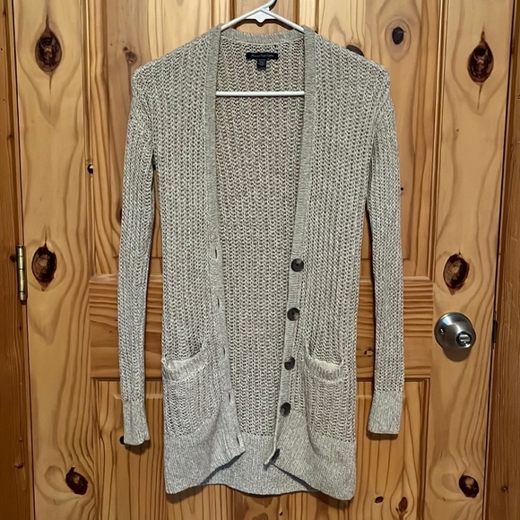 American Eagle Outfitters Sweaters - AMERICAN Eagle Outfitters Beige Cardigan
